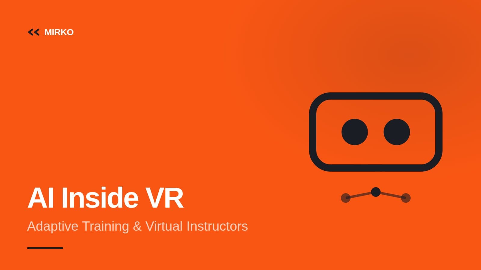 AI Inside VR: Adaptive Training Scenarios and Virtual Instructors