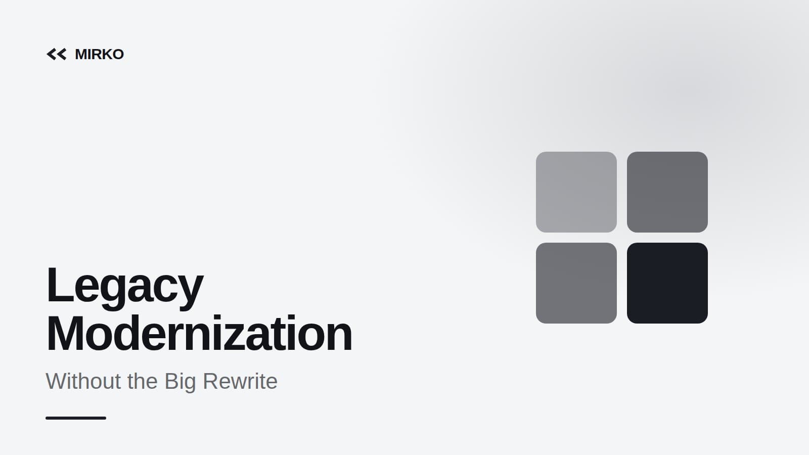 Legacy Modernization Without the Big Rewrite